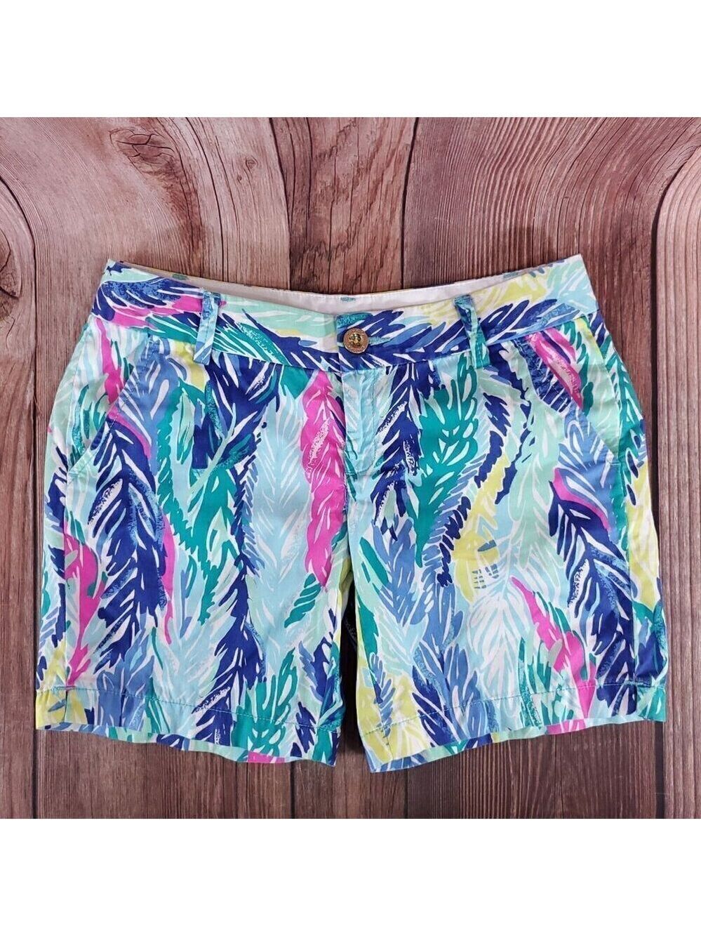 Lilly Pulitzer Womens Size 0 The Jayne Short Light As A Feather Cotton 20484
